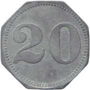 20 Pfennig - Kempten Mechanische Baumwollspinnerei, Germany,  reverse image