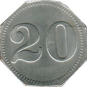 20 Pfennig - Kempten Mechanische Baumwollspinnerei, Germany,  reverse image