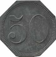 50 Pfennig - Kempten Mechanische Baumwollspinnerei, Germany,  reverse image