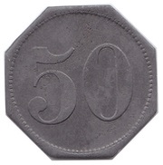 50 Pfennig - Kempten Mechanische Baumwollspinnerei, Germany,  reverse image