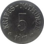 5 Pfennig - Kirchenlamitz, Germany, 1917 reverse image