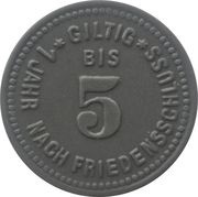 5 Pfennig - Kösching, Germany, 1917 reverse image
