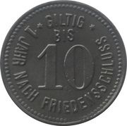 10 Pfennig - Kösching, Germany, 1917 reverse image