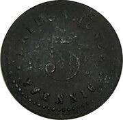 5 Pfennig - Kötzting, Germany,  reverse image