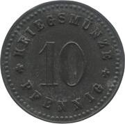 10 Pfennig - Kötzting, Germany,  reverse image