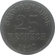 25 Pfennig - Kronach obverse image