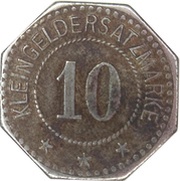 10 Pfennig - Kulmbach Spinnerei, Germany,  reverse image