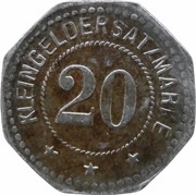 20 Pfennig - Kulmbach Spinnerei, Germany,  reverse image