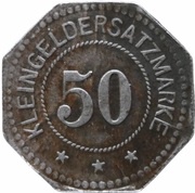 50 Pfennig - Kulmbach Spinnerei, Germany,  reverse image