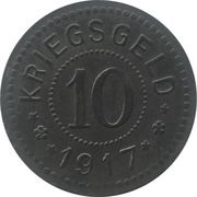 10 Pfennig - Lambrecht, Germany, 1917 reverse image