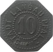 10 Pfennig - Landau obverse image