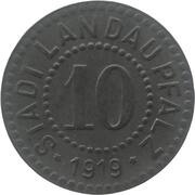 10 Pfennig - Landau obverse image
