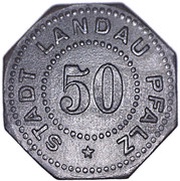 50 Pfennig - Landau obverse image