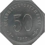 50 Pfennig - Laufen, Germany, 1917 reverse image