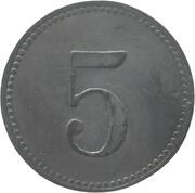 5 Pfennig - Lauingen, Germany, 1917 reverse image