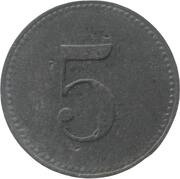 5 Pfennig - Lauingen, Germany, 1918 reverse image