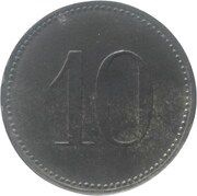 10 Pfennig - Lauingen, Germany, 1917-1919 reverse image