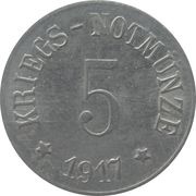 5 Pfennig - Leipheim, Germany, 1917 reverse image
