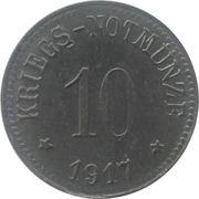 10 Pfennig - Leipheim, Germany, 1917 reverse image