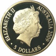 5 Dollars - Elizabeth II 4th Portrait - Aurora Australis - Silver Proof obverse image
