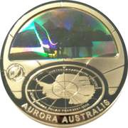 5 Dollars - Elizabeth II 4th Portrait - Aurora Australis - Silver Proof, Australia, 2009 reverse image