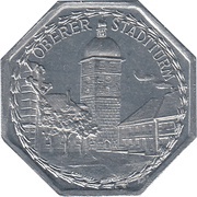 20 Pfennig - Lichtenfels Oberer Stadtturm, Germany, 1921 reverse image