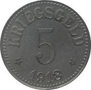 5 Pfennig - Lohr am Main, Germany, 1918 reverse image