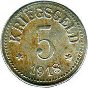 5 Pfennig - Lohr am Main, Germany, 1918 reverse image