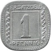1 Pfennig - Ludwigshafen am Rhein BASF, Germany, 1918 reverse image