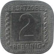 2 Pfennig - Ludwigshafen am Rhein BASF, Germany, 1918 reverse image