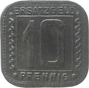 10 Pfennig - Ludwigshafen am Rhein BASF, Germany, 1918 reverse image
