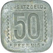50 Pfennig - Ludwigshafen am Rhein BASF, Germany, 1918 reverse image