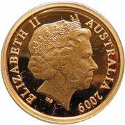 5 Dollars - Elizabeth II 4th Portrait - Lillypilly - Frill-Necked Lizard; Gold Bullion Proof obverse image