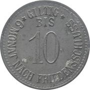 10 Pfennig - Mainburg, Germany, 1917 reverse image