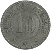 10 Pfennig - Marktschorgast, Germany, 1917 reverse image