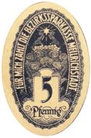 5 Pfennig Bezirkssparkasse obverse image