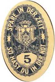 5 Pfennig Bezirkssparkasse, Germany, 1920 reverse image