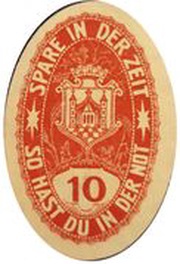 10 Pfennig Bezirkssparkasse, Germany, 1920 reverse image