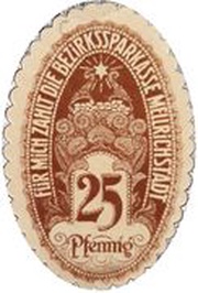 25 Pfennig Bezirkssparkasse obverse image