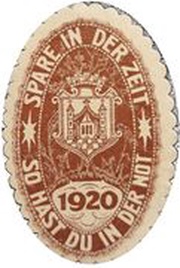 25 Pfennig Bezirkssparkasse, Germany, 1920 reverse image