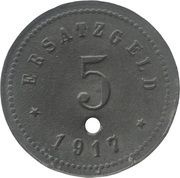5 Pfennig - Miesbach, Germany, 1917 reverse image