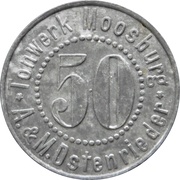 50 Pfennig - Moosburg Tonwerk A and M Ostenrieder, Germany,  reverse image
