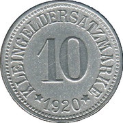 10 Pfennig - Münchberg, Germany, 1920 reverse image