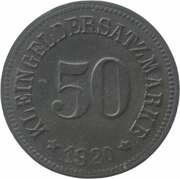 50 Pfennig - Münchberg, Germany, 1920 reverse image