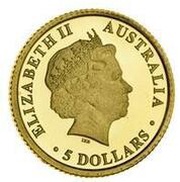 5 Dollars - Elizabeth II 4th Portrait - Brolga - Gold Proof obverse image