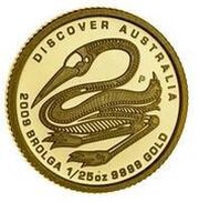 5 Dollars - Elizabeth II 4th Portrait - Brolga - Gold Proof, Australia, 2009 reverse image