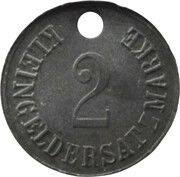 2 Pfennig - München Gaswerk A.D.Dachauerstr., Germany,  reverse image