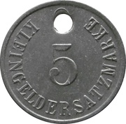 5 Pfennig - München Gaswerk A.D.Dachauerstr., Germany,  reverse image