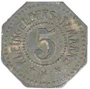 5 Pfennig - München J.A. Mafei, Germany,  reverse image