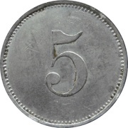 5 Pfennig - München Oskar Kiesel and Cº, Germany,  reverse image